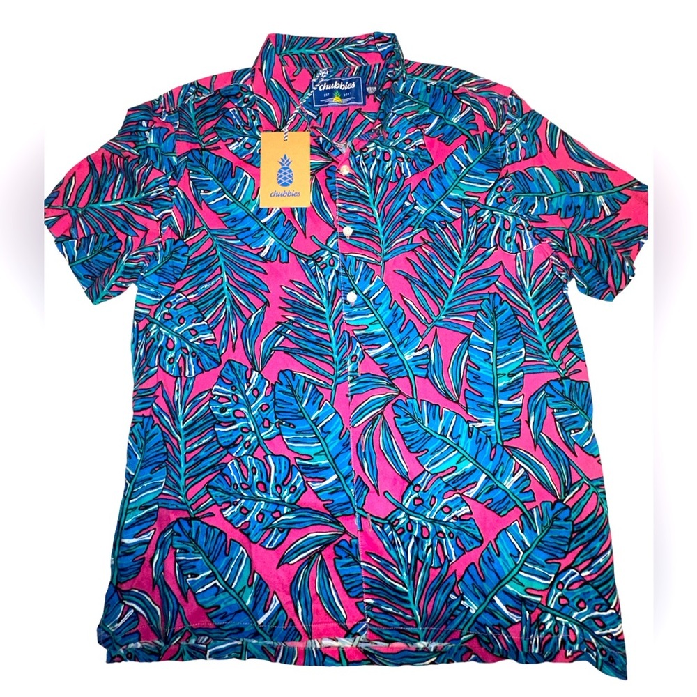 Chubbies- Men’s The Spore Loser Full Button Shirt- Sz M- NEW WITH TAGS!!!